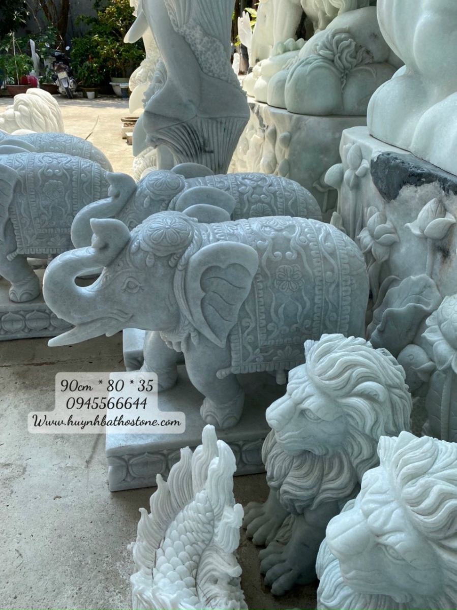 làm tượng voi bằng đá